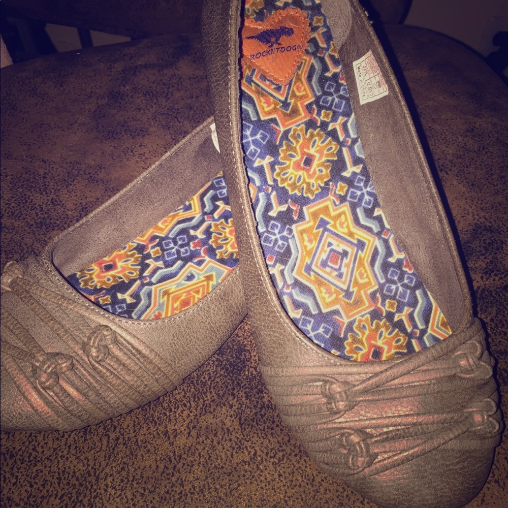 Rocket Dawg flats brown/gray